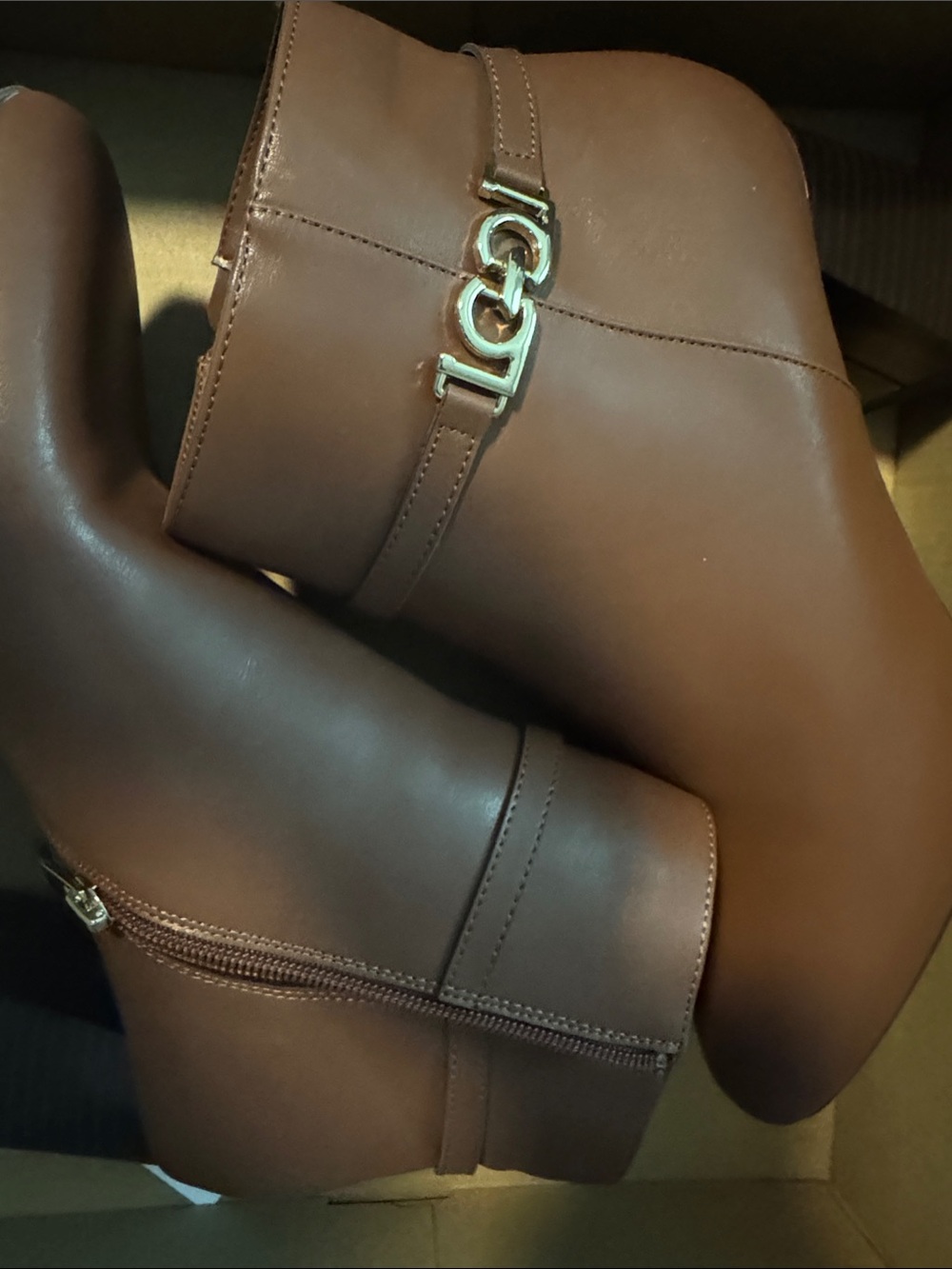 Liz Claiborne Brown Heeled Ankle Boots